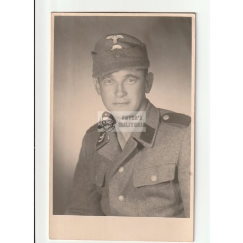 SS portrait photo Feldmütze - postcard size