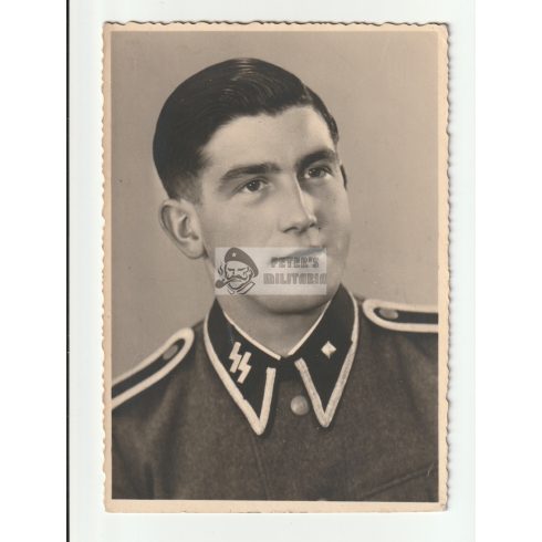 SS-Unterscharführer portrait photo  - postcard size