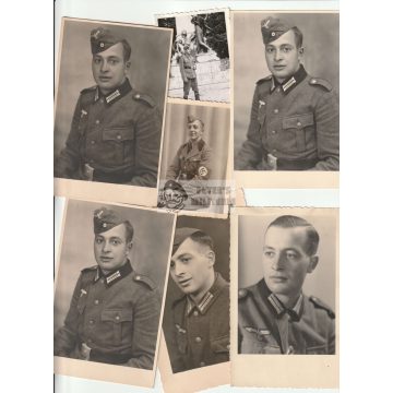 Egy személyhez tartozó 7 db fotó (Wehrmacht, RAD)