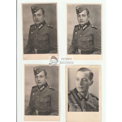 Egy személyhez tartozó 7 db fotó (Wehrmacht, RAD)