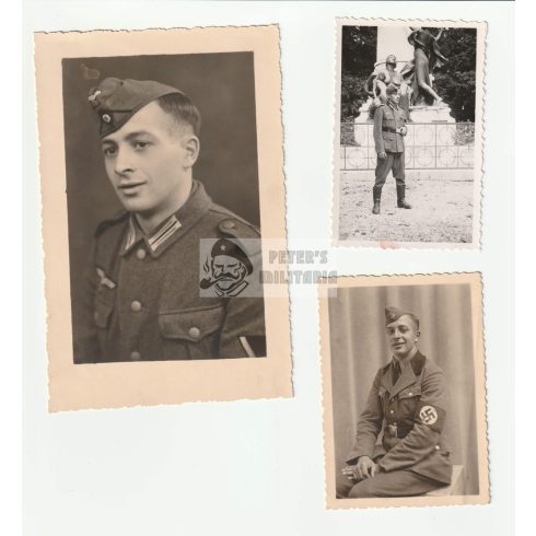 Egy személyhez tartozó 7 db fotó (Wehrmacht, RAD)