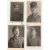 Four Wehrmacht portrait with side caps and Feldmütze in wear