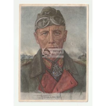 Erwin Rommel lovagkeresztes képeslap