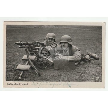 Wehrmacht MG lövész képeslap