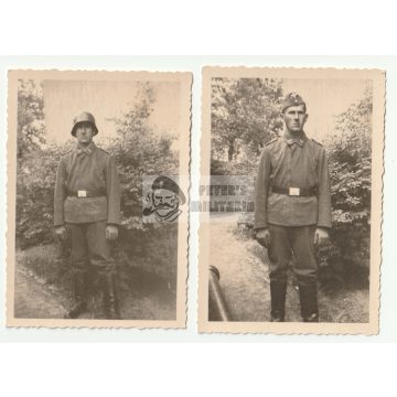 Luftwaffe fotó ködvágóval és rohamsisakkal
