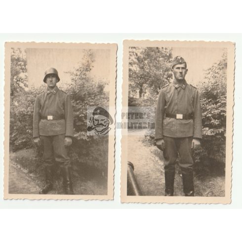 Luftwaffe fotó ködvágóval és rohamsisakkal