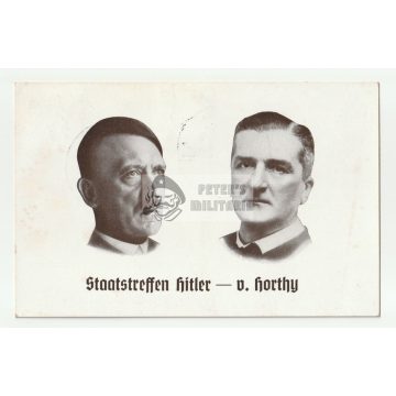 Adolf Hitler és Horthy Miklós képeslap