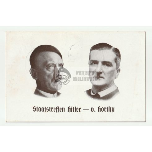 Adolf Hitler és Horthy Miklós képeslap