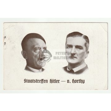 Adolf Hitler és Horthy Miklós képeslap 
