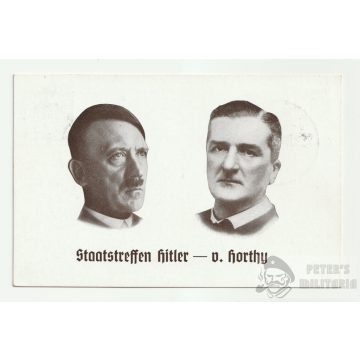 Adolf Hitler és Horthy Miklós képeslap 