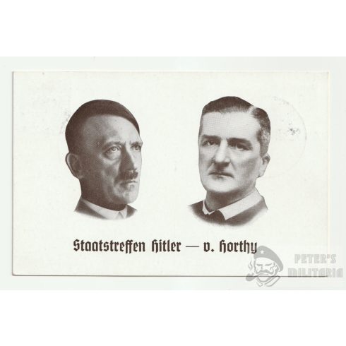 Adolf Hitler és Horthy Miklós képeslap 
