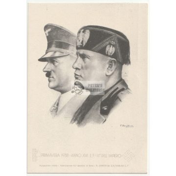 Hitler & Mussolini olasz képeslap