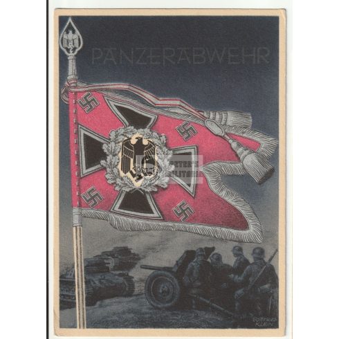 Fahnen und Standarten - Panzerabwehr képeslap