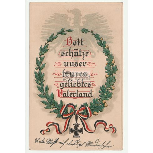 WW1 képeslap - Vaskereszt motívummal