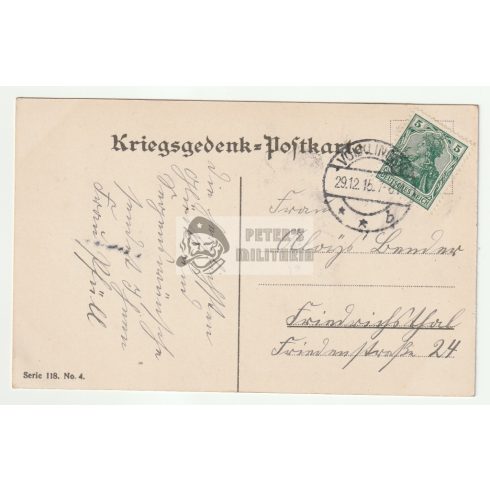 WW1 képeslap - Glück und Frieden 1915/1916