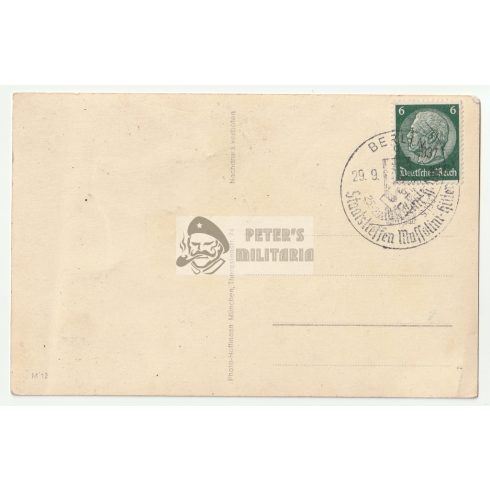 Hitler & Mussolini SS sorfal előtt képeslap