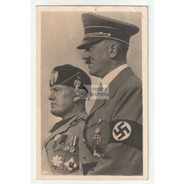 Hitler & Mussolini képeslap