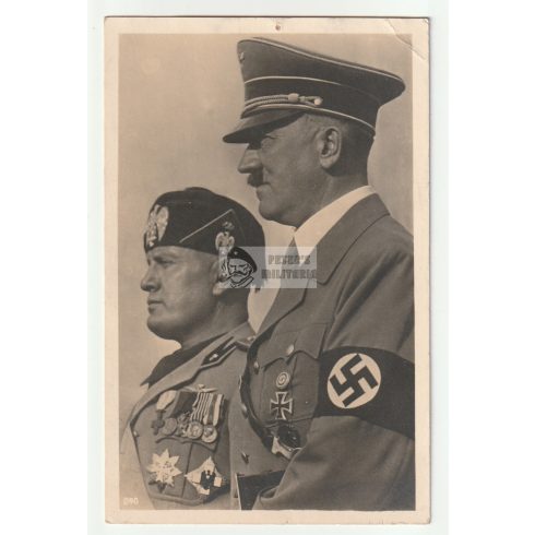 Hitler & Mussolini képeslap