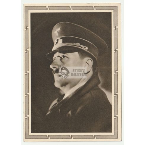 Adolf Hitler képeslap - 50. születésnapi bélyegzővel