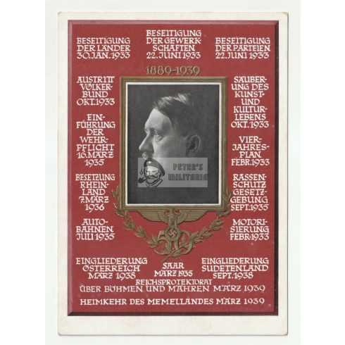 Adolf Hitler 50. képeslap