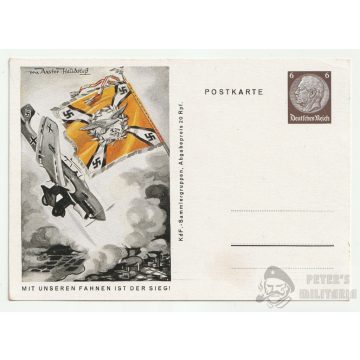 Luftwaffe Fahnen képeslap 