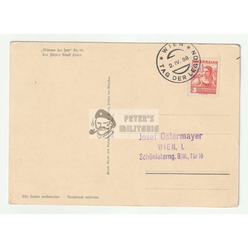 Adolf Hitler Postcard – Vienna 1938