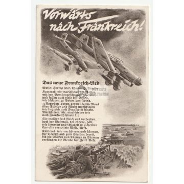 Stuka - "Vorwärts nach Frankreich" képeslap
