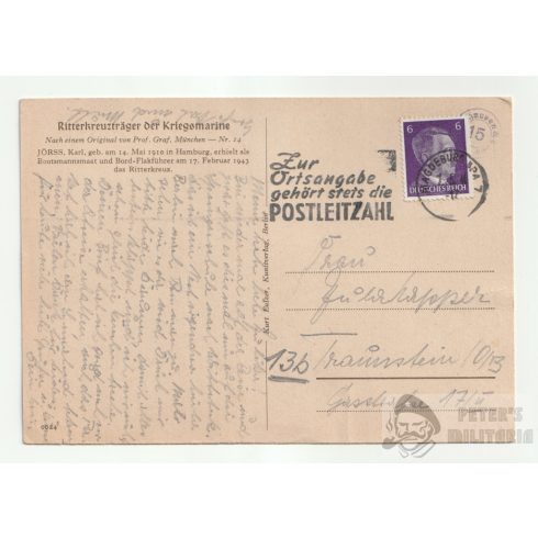 Haditengerészeti Lovagkeresztes képeslap - Karl Jörss