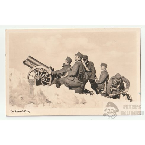 Wehrmacht tüzelőállás képeslap - RAD Lager