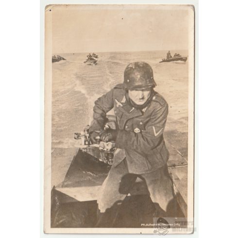 Unsere Wehrmacht - Sturmboot képeslap