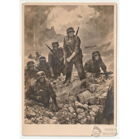 Átkelés a Rajnán 1940 képeslap