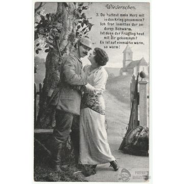 WW1 képeslap - Wiederschen