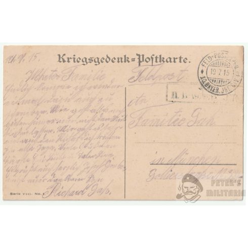 WW1 Kriegsdenken képeslap