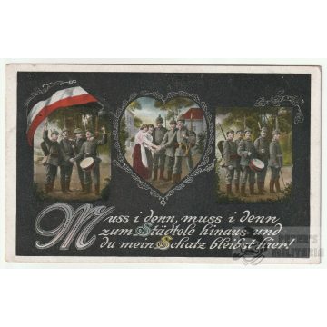 WW1 patrióta képeslap   