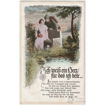   WW1 patrióta képeslap - Ismerek egy szívet, amelyért imádkozom