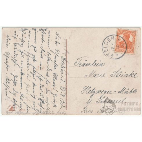 WW1 patrióta képeslap - Ismerek egy szívet, amelyért imádkozom