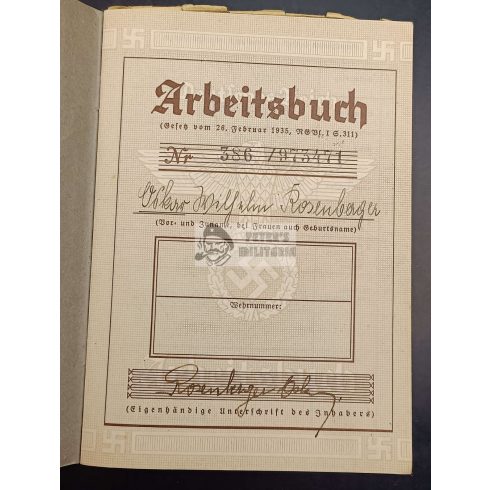 Arbeitsbuch  - O.Rosenberger, bútorasztalos