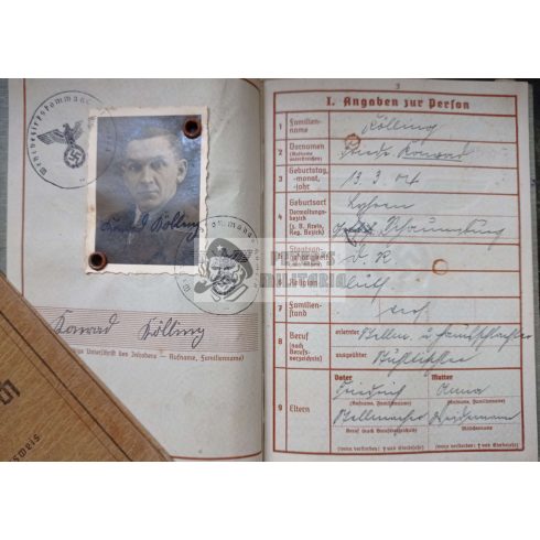 Soldbuch és Wehrpass - Konrad Kölling