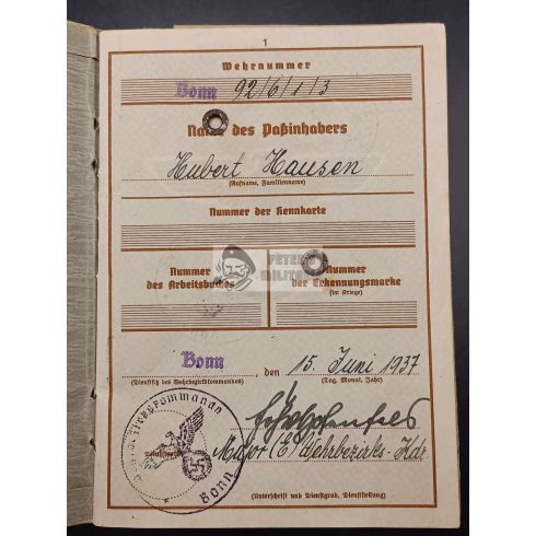 Wehrpass - Hubert Hausen