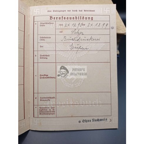 Arbeitsbuch / Munkakönyv - Karl Lautermann