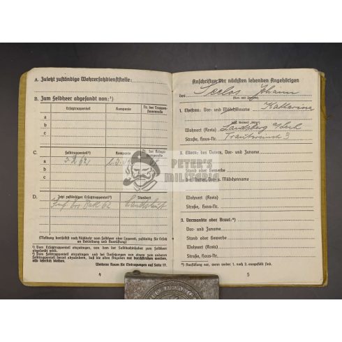 Soldbuch / Zsoldkönyv - 62. Gyaloghadosztály 