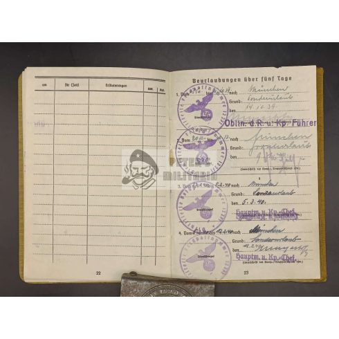 Soldbuch / Zsoldkönyv - Oberkraftfahrer