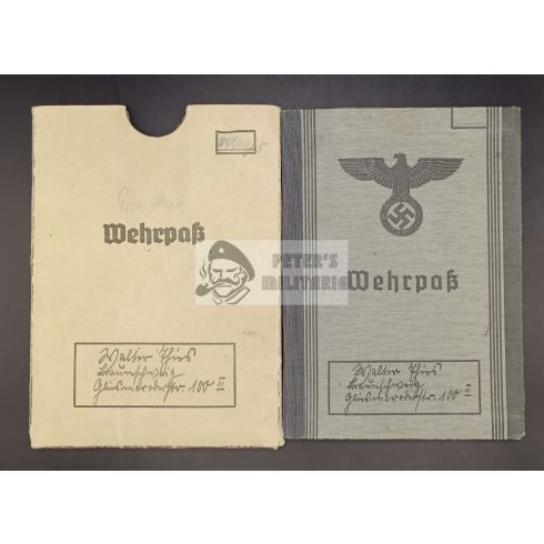 Wehrpass with paper case  - 1940