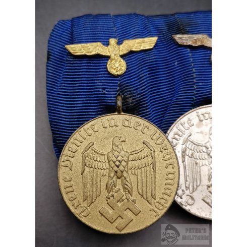 Német Wehrmacht szolgálati medálok Magyar Háborús Emlékéremmel