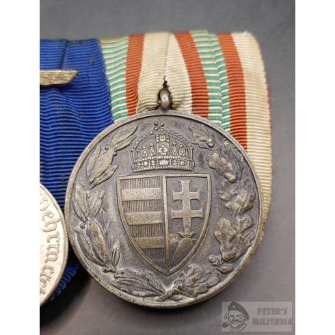 Német Wehrmacht szolgálati medálok Magyar Háborús Emlékéremmel