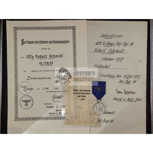 Wehrmacht service medal set - Robert Schmid