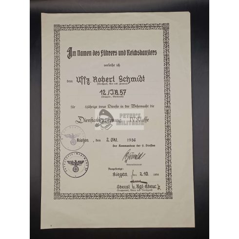 Wehrmacht szolgálati hagyaték - Robert Schmid