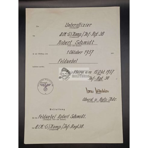 Wehrmacht szolgálati hagyaték - Robert Schmid