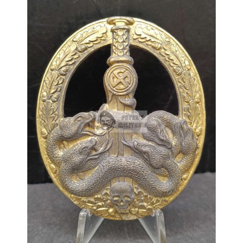 Anti partisan Badge in Gold POSTWAR Souval