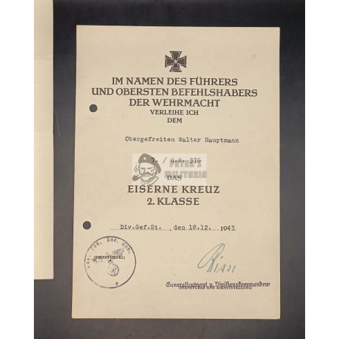 5 kitüntetés adományozó egy személyhez - Walter Hauptmann